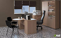 Офисный стол с приставным овальным столиком AMF Омега для кабинета руководителя