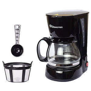 Кавоварка крапельна для дому Domotec MS-0707 220V, електрична кавомашина для меленої кави та чаю