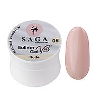 Гель для наращивания ногтей SAGA Builder Gel Veil, Nude №5, 15 мл