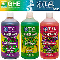 Добриво Terra Aquatica TriPart (GHE Flora Series) Micro+Gro+Bloom 3x1L HW