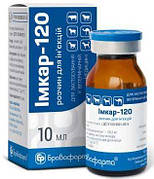 Імкар 120 ін'єкційний, для лікування бабезіозу, ерліхіозу, анаплазмоза і змішаних інвазій, 10 мл