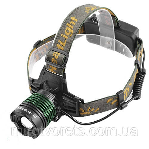 Ліхтар налобний Police, синє світло, оптичний zoom 2 аккум.18650,