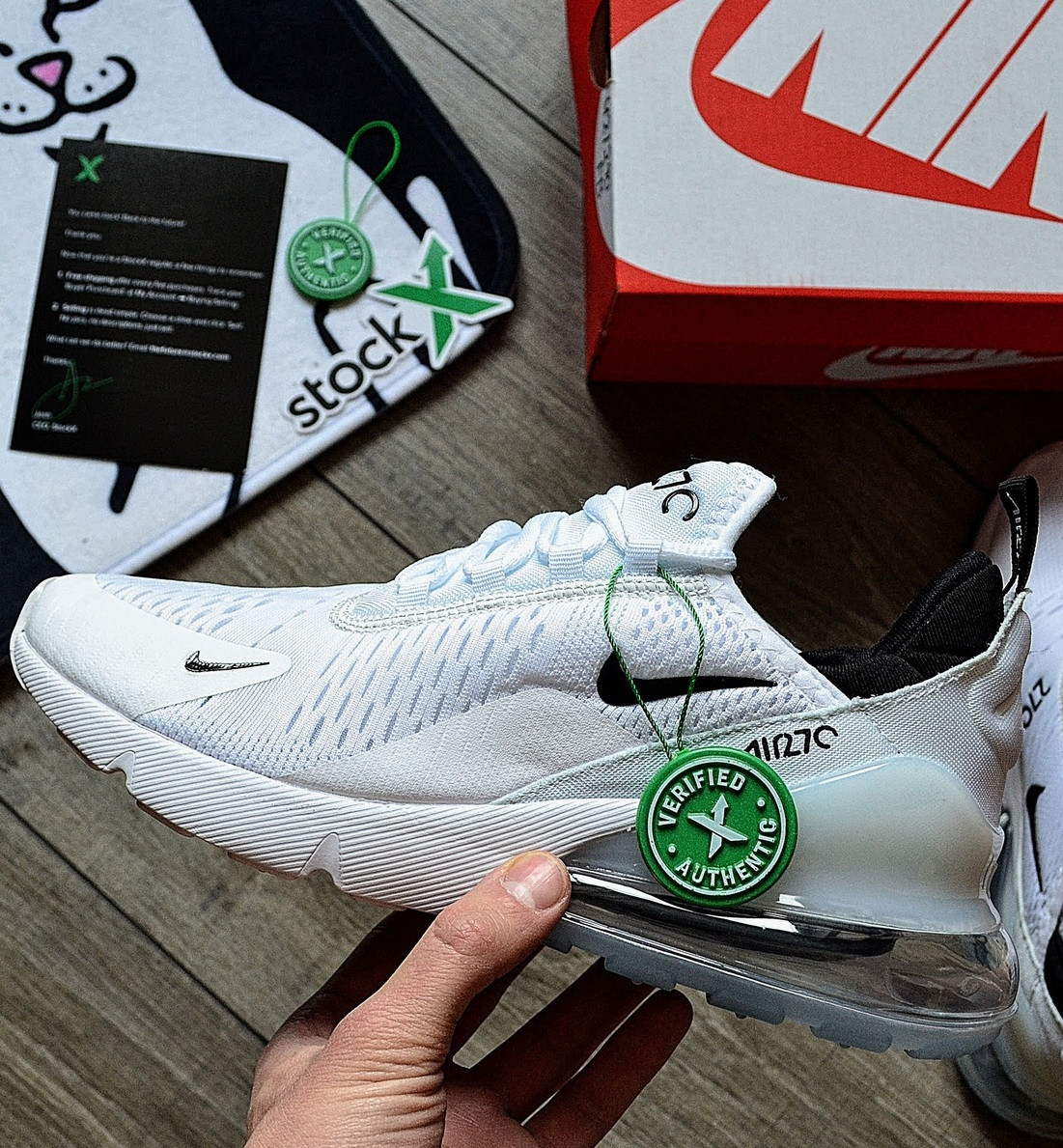 Чоловічі кросівки Nike Air Max 270 весна-осінь літні повсякденні білі. Живе фото. топ