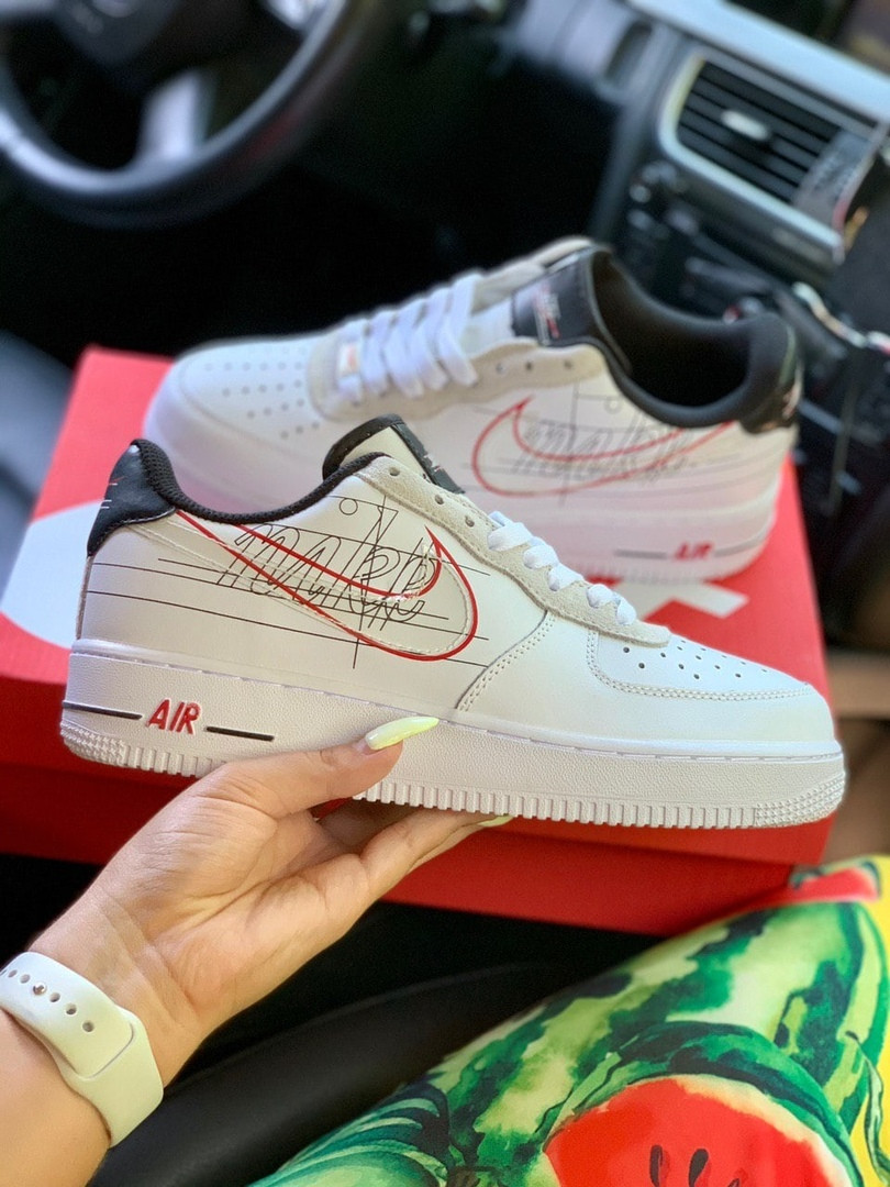 Чоловічі кросівки Nike Air біло чорні