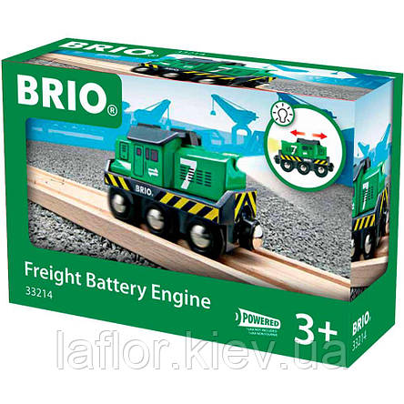 Дитячий локомотив для залізниці на батарейках Brio 33214, фото 1