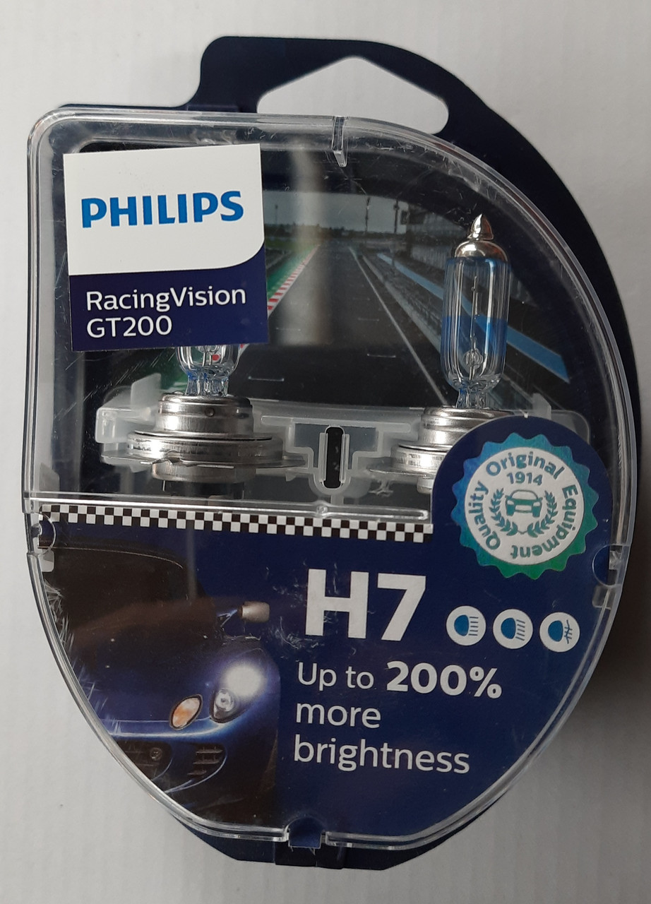 Лампа галогенова Philips Racing Vision GT200 H7 + 200% 12v