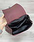 Сумка рюкзак «Луї» з замшем бордовий, фото 4