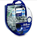 Лампа галогенова Philips Racing Vision GT200 H4 + 200% 12v, фото 3
