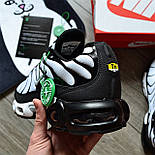 Чоловічі кросівки Nike Air Max Tn plus літні весна-осінь білі з чорним. Живе фото. Чоловічі Nike, фото 3