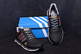 Мужские кожаные кроссовки Adidas Tech Flex Black, фото 9
