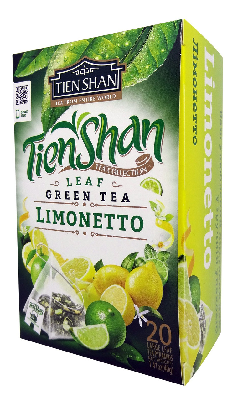 Зелений чай з лимоном Тянь Шань Лимонетто 20 пірамідок, фото 1