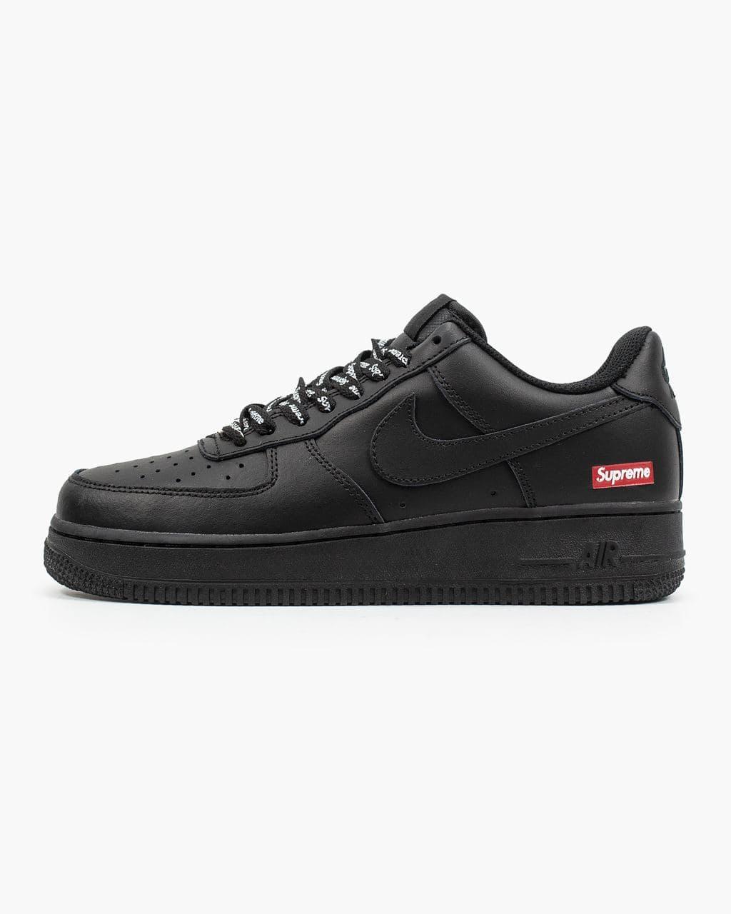 Мужские/Женские кроссовки Nike Air Force 1 '07 Supreme "Black"