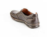Чоловічі шкіряні туфлі Comfort Walk brown, фото 3