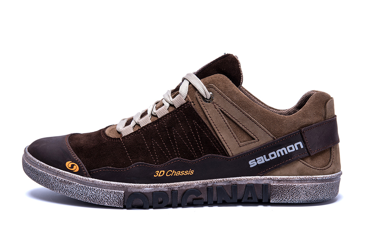 Мужские кожаные кроссовки Salomon Chocolate Trend (;)