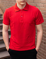 Мужская классическая тенниска красная (футболка поло)
