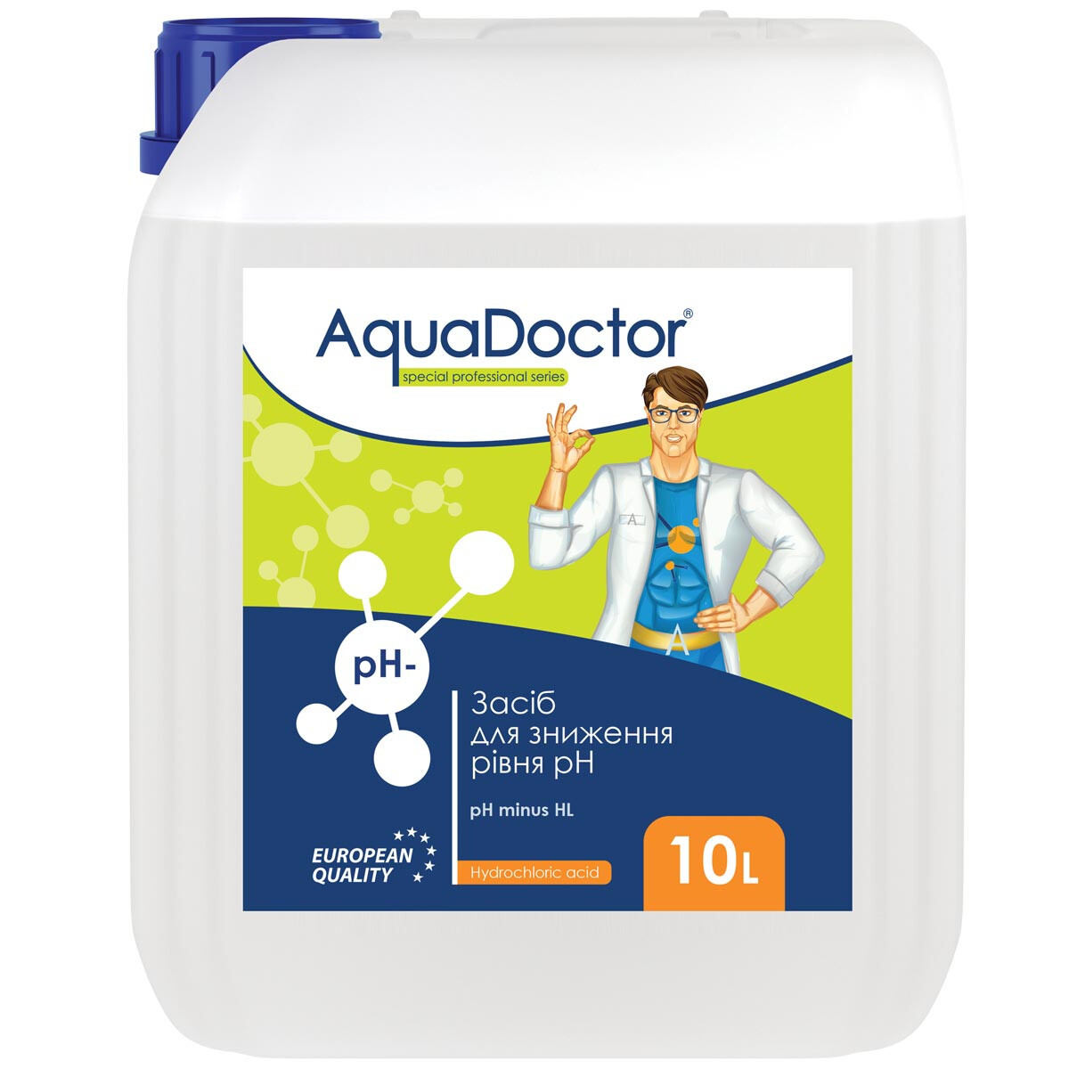 Рідкий засіб для зниження pH AquaDoctor pH Minus HL (Соляна 14%), 10л