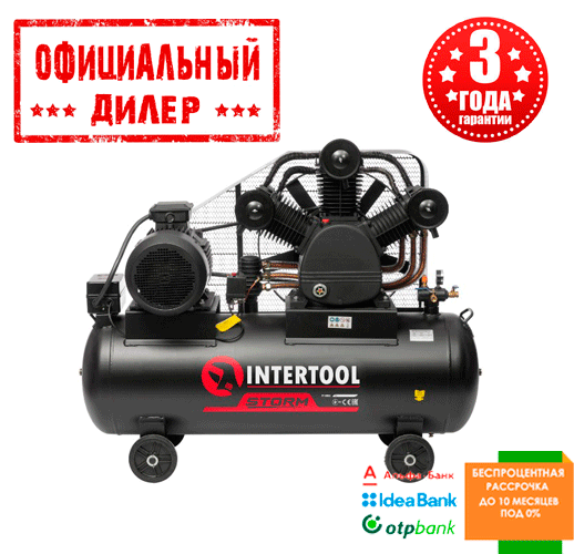 Компрессор воздушный INTERTOOL PT-0052 (15 кВт, 2000 л/мин, 300 л) - фото 2 - id-p208756598