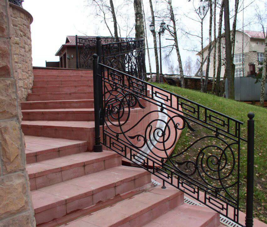 Пристінне кріплення для поруччя з металу