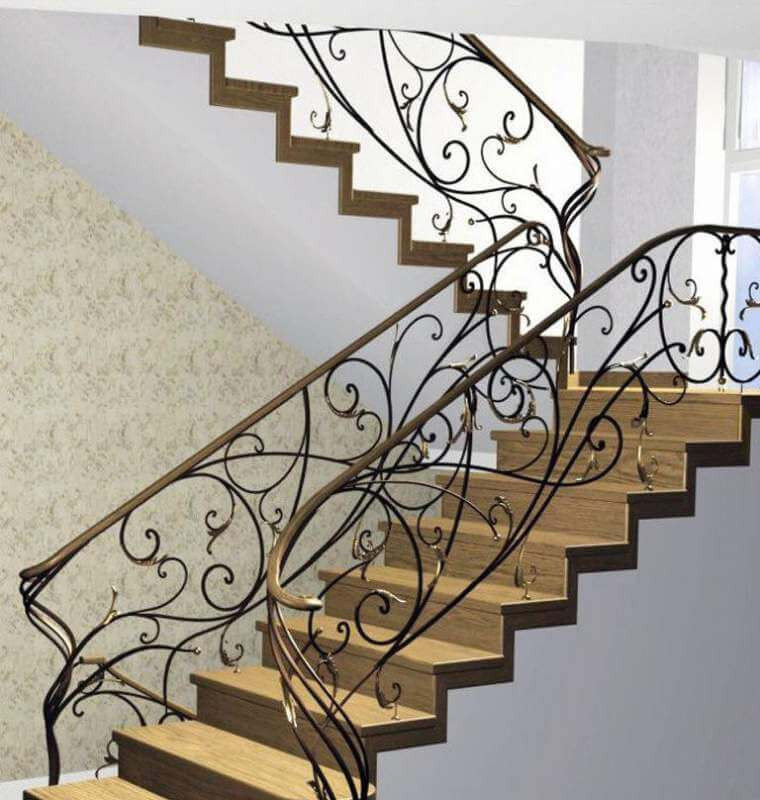 Поручні ковані для драбини на вулиці