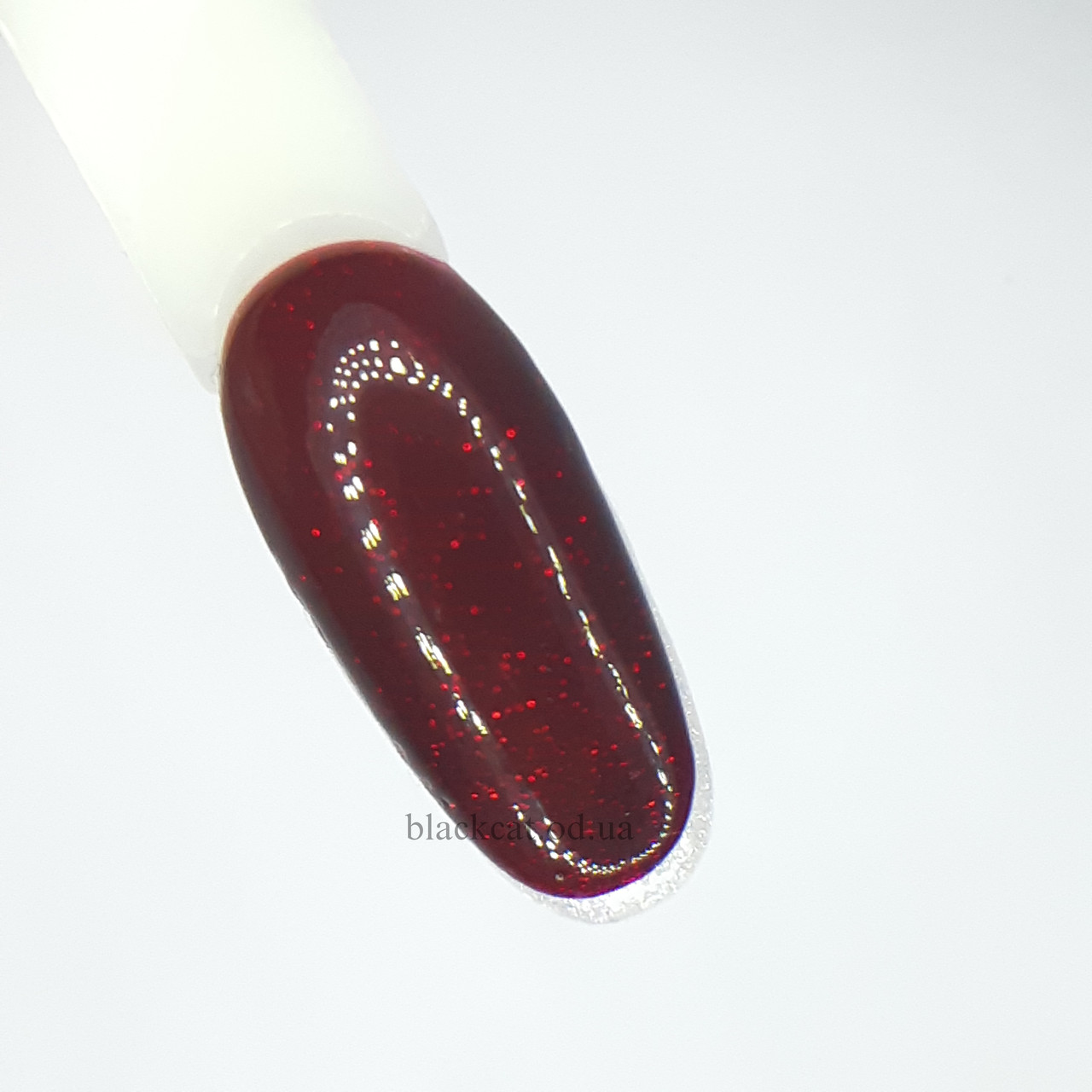 Гель лак Global Fashion Black Elite №002 червоний з блискіткою 8 ml