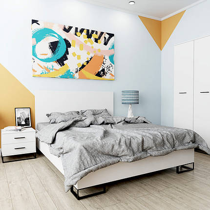 Ліжко Ascet 160*200 см аляска ТМ ARTinHEAD, фото 3