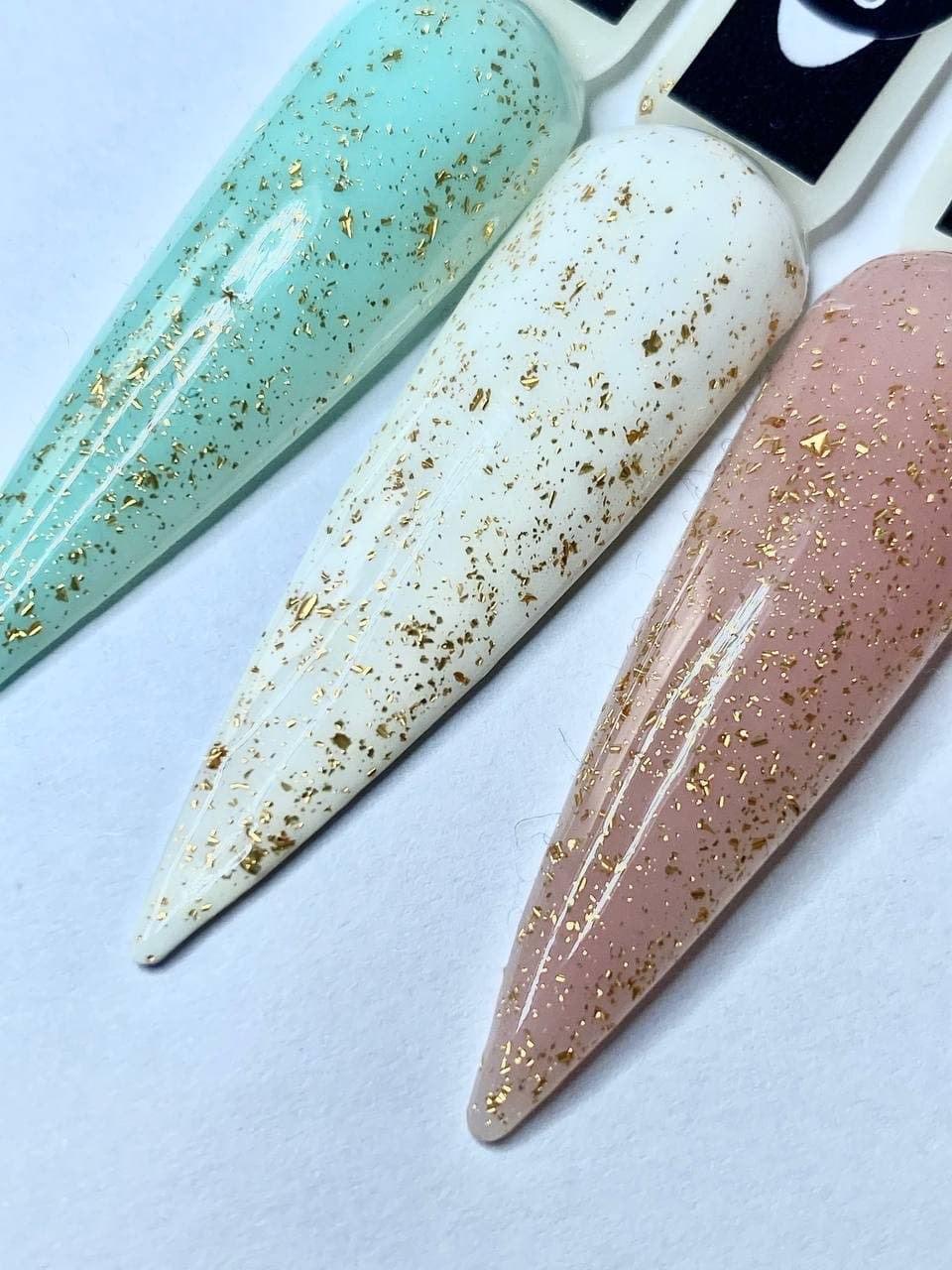 Топ для гель-лаку зі слюдою Saga GOLD LEAF (без липкої кулі), 8 мл