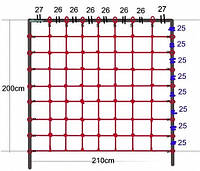 Сетка для лазанья 2,00 x 2,10 м S-Hook для детских игровых комплексов