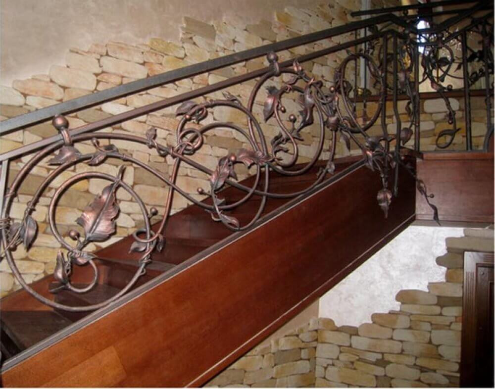 Поручні для драбини з металу для дому