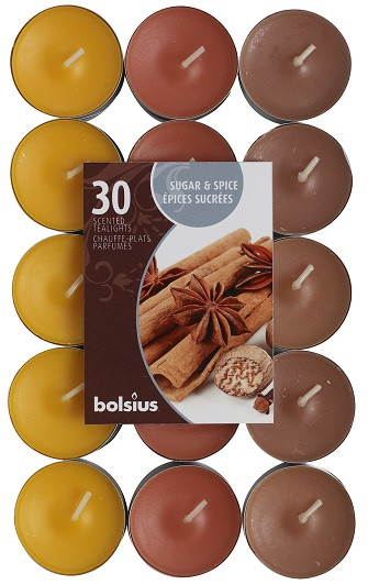 Свічка чайна ароматизована Кориця та спеції 1.5 см 30 шт (p15-30-65Б SUG)
