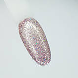Гель лак рожевий з блискітками, шиммером, глітером Global Fashion №169 8ml, фото 6