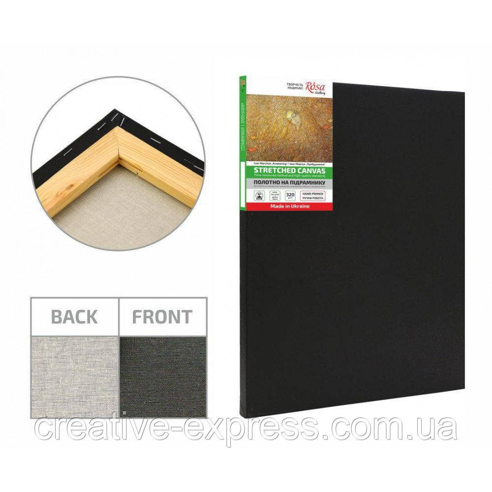 Підрамник, 40*50 см, дрібне зерно, Чорний ґрунт, бавовна, ТМ "Етюд"