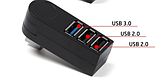 USB-розгалужувач-хаб на 3 порту 3.0, фото 4