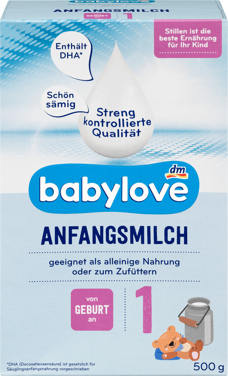 Дитяче молоко від народження Babylove Anfangsmilch, 500 гр