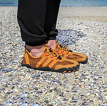 36 р Руді аквашузи жіночі та чоловічі коралки акваобувзуття шльопанці для моря аква взуття сліпони мокасини жовтогарячі, фото 3