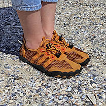 36 р Руді аквашузи жіночі та чоловічі коралки акваобувзуття шльопанці для моря аква взуття сліпони мокасини жовтогарячі, фото 4