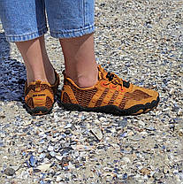 36 р Руді аквашузи жіночі та чоловічі коралки акваобувзуття шльопанці для моря аква взуття сліпони мокасини жовтогарячі, фото 5