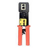 Кліщі обтискні RJ-11/RJ-12/RJ-45 Cablexpert T-WC-05 під наскрізні конектори, з обрізанням