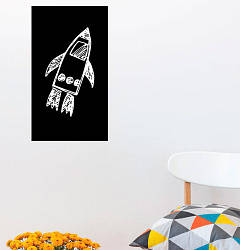 Крейдяна наклейка Прямокутник квадрат геометрія грифельні наклейки для малювання крейдою на стіну 300х415 мм