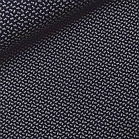 Штапель з дрібними білими квіточками на темно-синьому, ш. 140 см