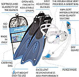 Набір Cressi-Sub Pro Star (маска Matrix+трубка Gamma+ласти Pro Star) чорний, фото 3