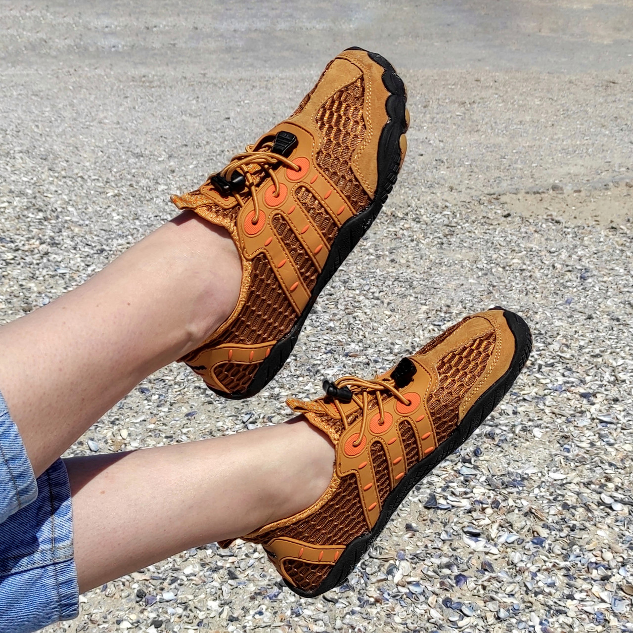 36 р Руді аквашузи жіночі та чоловічі коралки акваобувзуття шльопанці для моря аква взуття сліпони мокасини жовтогарячі