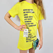 183-08жел Дитяче літнє плаття трикотаж тм Miss Feriha, фото 3