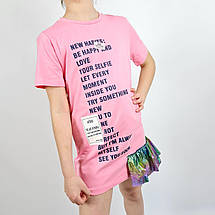 183-08роз Дитяче рожеве плаття для дівчинки тм Miss Feriha розмір 128 см, фото 3