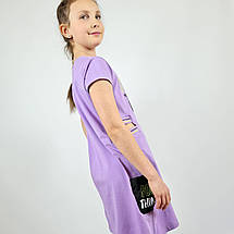 2469сирен Плаття бузкове з кишенями для дівчинки тм Blueland розмір 128 см, фото 4