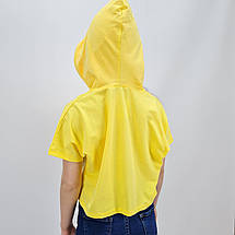 1362жел Кроп топ Футболка з капюшоном дівчинці тм Walenti розмір 158 см, фото 3