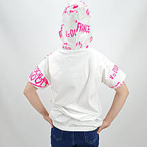 1330мол Молочна футболка для дівчинки з капюшоном тм Walenti, фото 3