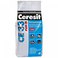 Затирка для плитки Ceresit CE 33 Plus 110 світло-сірий (шов до 6 мм) 2 кг