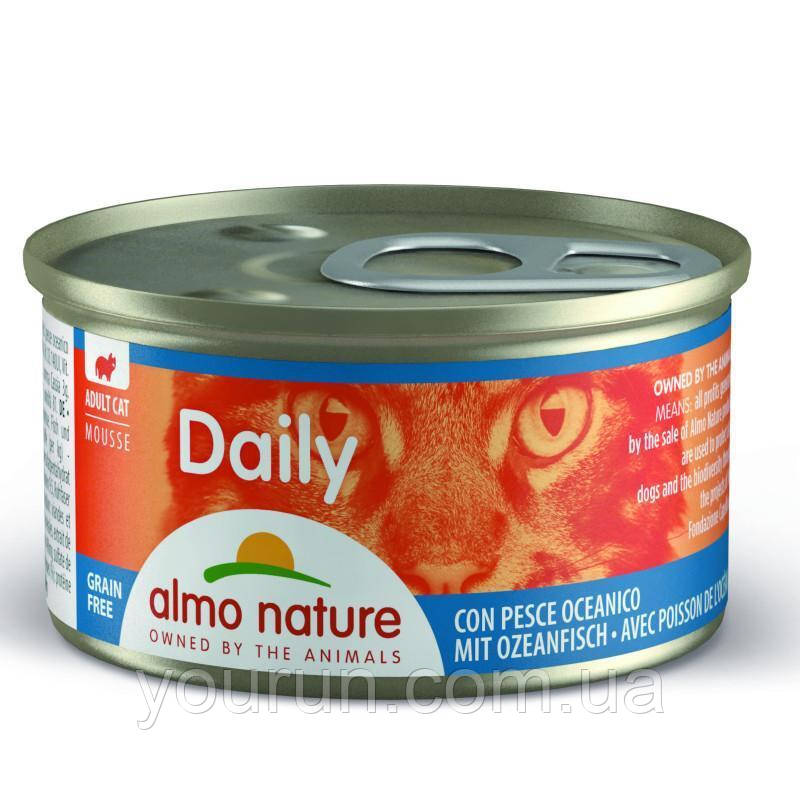 Альмо Nature (Альмо Натюр) Daily Menu Cat - Консервований корм "Мус з океанічною рибою" для кішок 85гр, фото 1