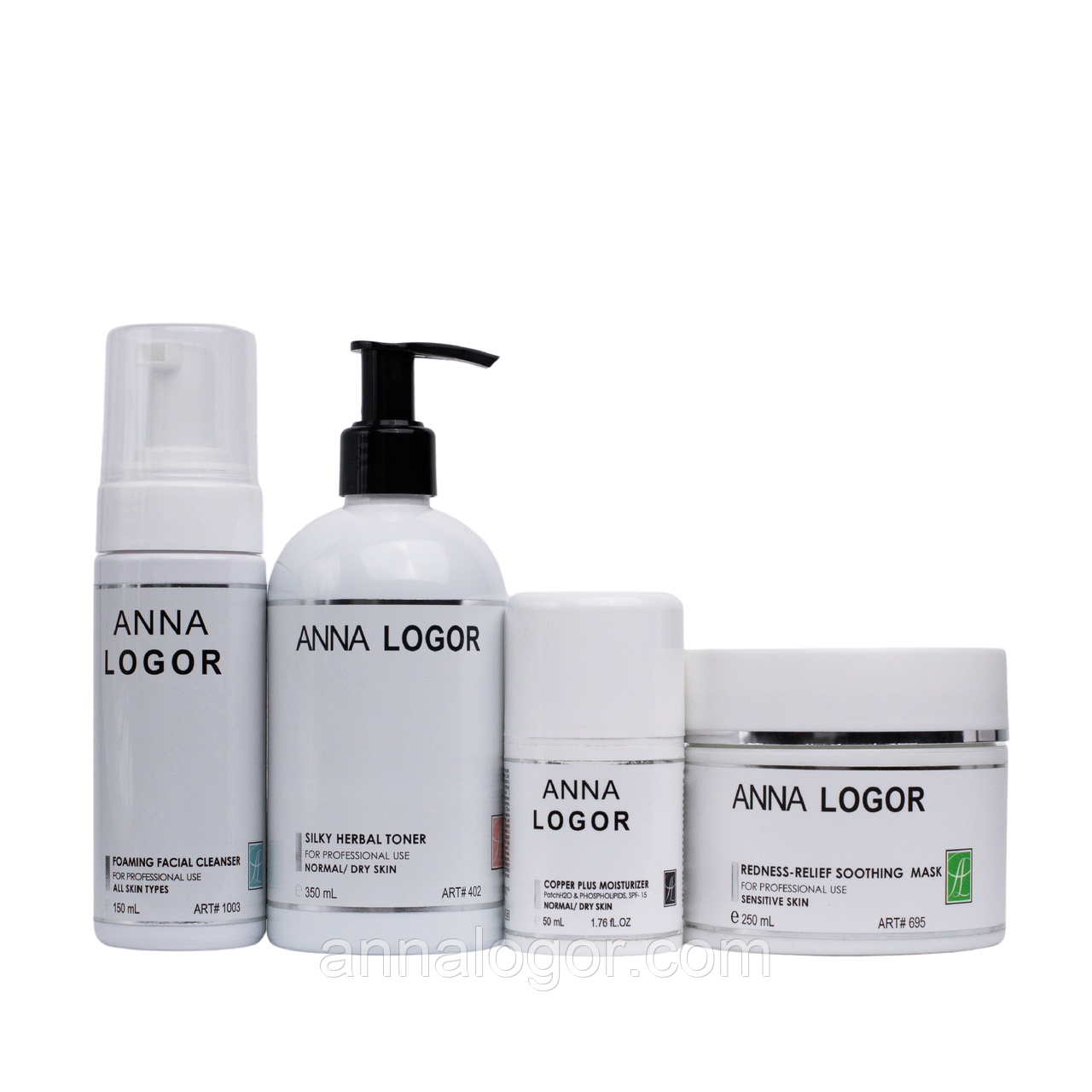 Набір косметики Anna LOGOR Redness-Relief Herbal Kit. Серія для сухої шкіри обличчя