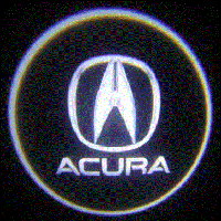 Подсветка дверей авто с логотипом ACURA (универсальная - врезная) G4 5вт LED LOGO, фото 1